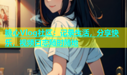 糖心Vlog社区：记录生活，分享快乐，视频日志随时随地