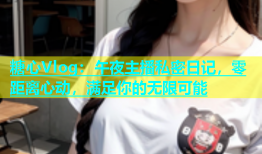 糖心Vlog：午夜主播私密日记，零距离心动，满足你的无限可能