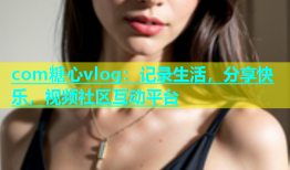 com糖心vlog：记录生活，分享快乐，视频社区互动平台