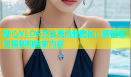 糖心VLOG充会员真假揭秘：解锁专属福利和独家内容
