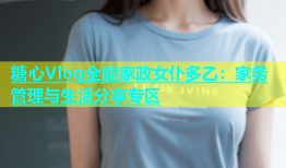 糖心Vlog全能家政女仆多乙：家务管理与生活分享专区