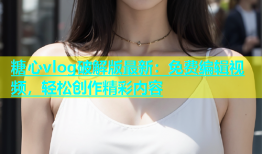 糖心vlog破解版最新：免费编辑视频，轻松创作精彩内容