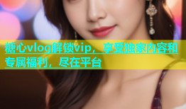 糖心vlog解锁vip，享受独家内容和专属福利，尽在平台