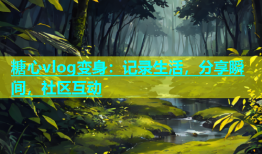 糖心vlog变身：记录生活，分享瞬间，社区互动