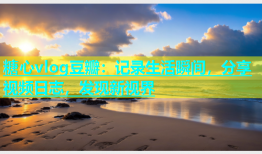 糖心vlog豆瓣：记录生活瞬间，分享视频日志，发现新视界