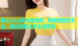 糖心vlog双马尾视频：短视频创作平台，轻松剪辑分享生活瞬间
