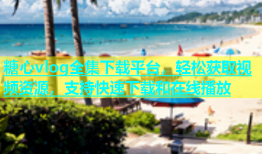 糖心vlog全集下载平台，轻松获取视频资源，支持快速下载和在线播放