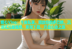 糖心Vlog：午夜私享，释放你的多巴胺，沉浸式污版视频，即刻下载，开启心动之旅