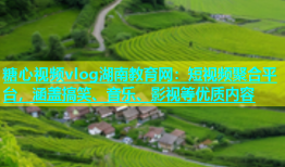 糖心视频vlog湖南教育网：短视频聚合平台，涵盖搞笑、音乐、影视等优质内容