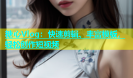 糖心Vlog：快速剪辑、丰富模板，轻松创作短视频