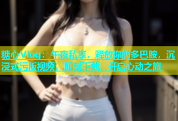 糖心Vlog：午夜私享，释放你的多巴胺，沉浸式污版视频，即刻下载，开启心动之旅