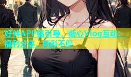好件APP福引导，糖心Vlog互动：福利分享，精彩不停