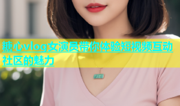 糖心vlog女演员带你体验短视频互动社区的魅力