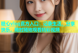 糖心vlog官方入口：记录生活，分享快乐，随时随地观看精彩视频