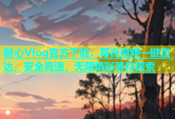 糖心Vlog官方下载：写真视频一键直达，安全高速，无限精彩等你探索