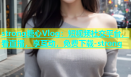strong糖心Vlog：短视频社交平台，看直播，享互动，免费下载-strong