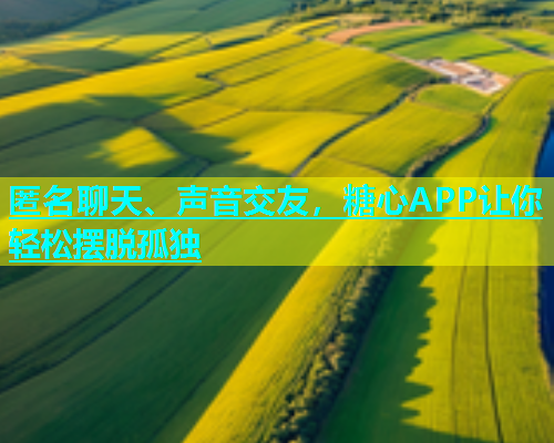 匿名聊天、声音交友，糖心APP让你轻松摆脱孤独