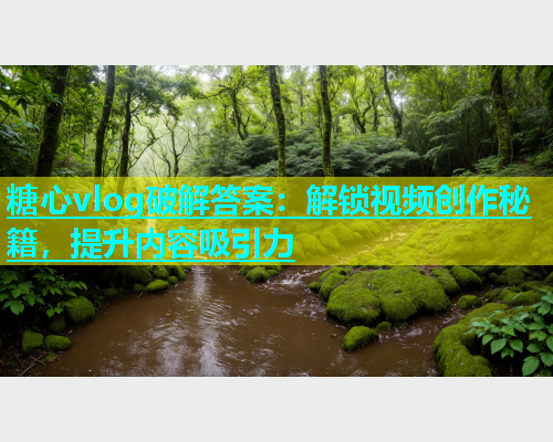 糖心vlog破解答案：解锁视频创作秘籍，提升内容吸引力